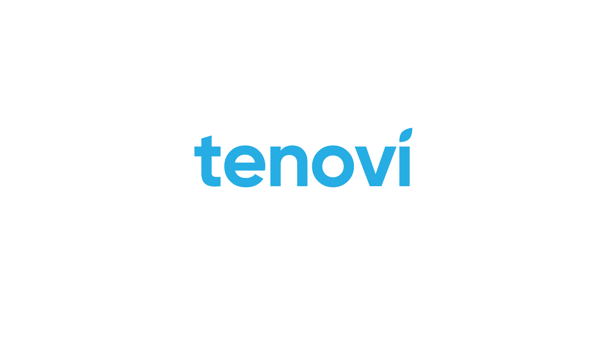 Tenovi logo in light blue text on white background