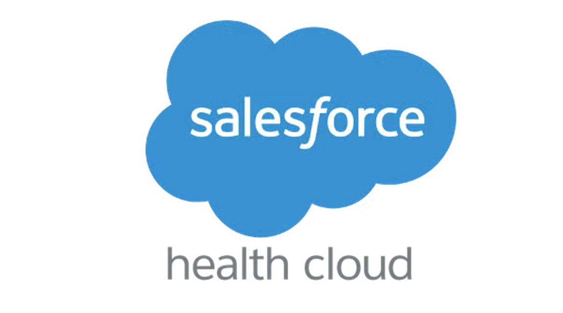 Salesforce Health Cloud logo with blue cloud icon
